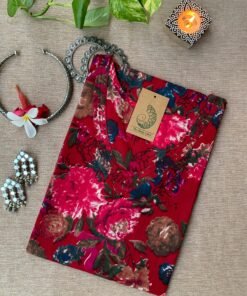 "Shaam" Floral Hand Block Printed Cotton kurta