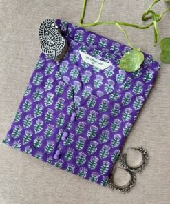 "Kinara" hand Block Printed Cotton kurta