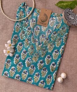 "Jivika"Hand Work Embellished Cotton kurta