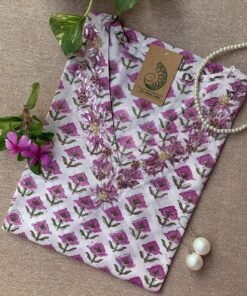"Anmol" Hand Work Embellished Cotton kurta
