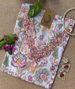 "Aabheri" Hand Work Embellished Cotton kurta