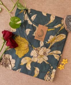 "Riya" Angrakha Hand Block Printed Cotton kurta - Big Size 4XL