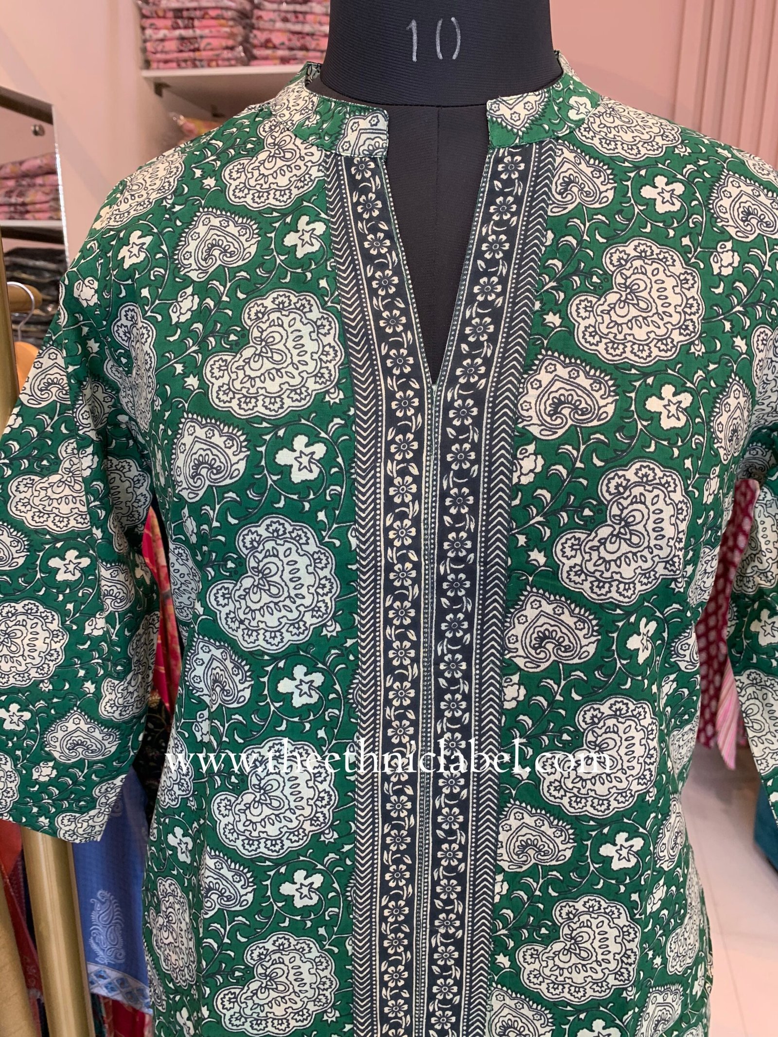 "Nagma" Bagru Cotton kurta - Image 5