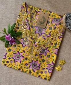 "Sanshi" Hand Work Embellished Cotton kurta