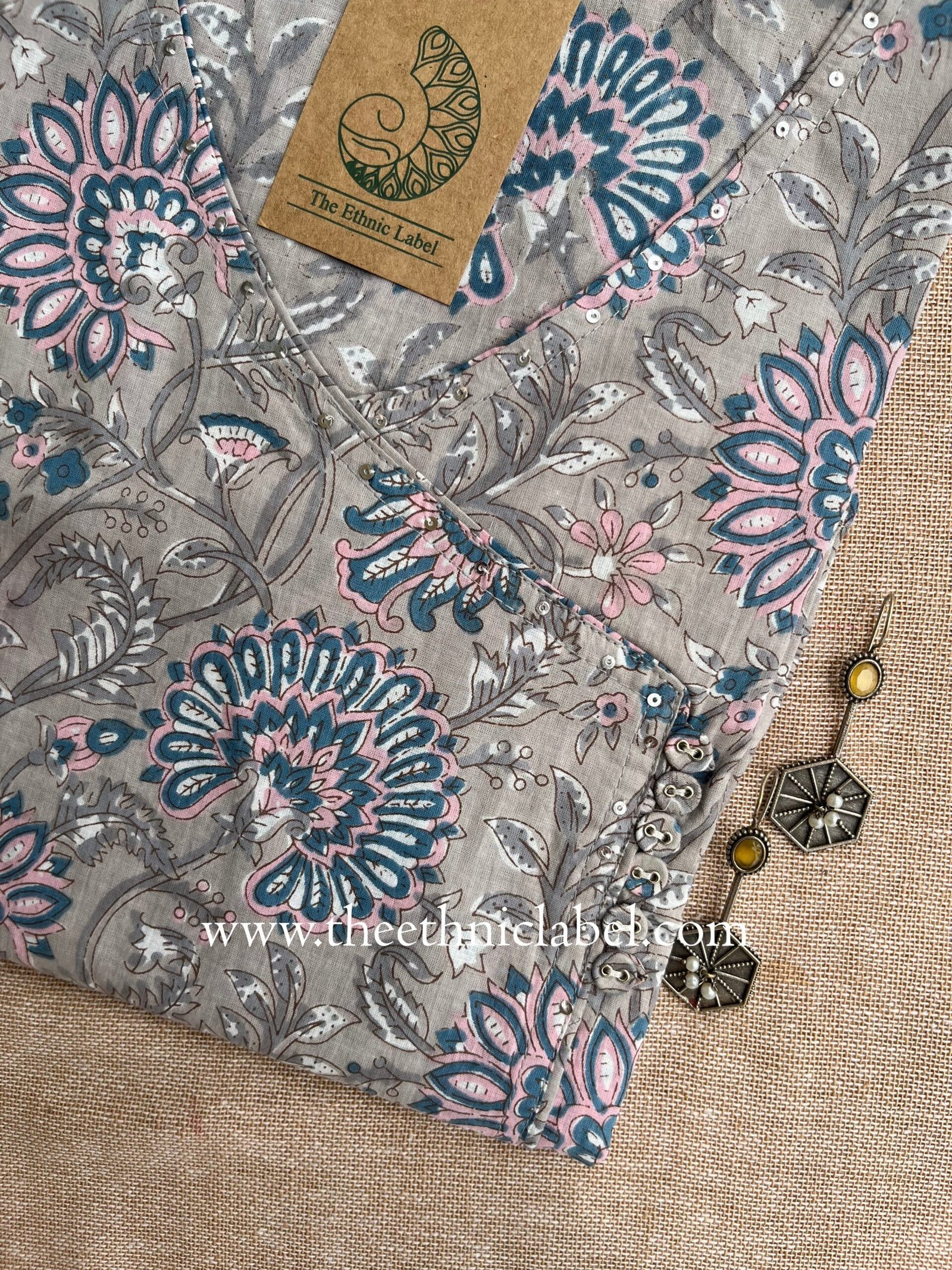 "Mili" Angrakha Cotton kurta - Image 2