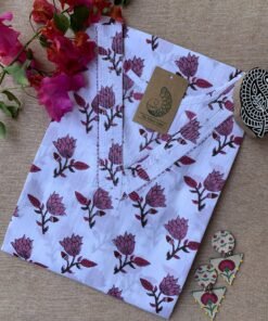"Adhuna" Hand Block Printed Cotton kurta