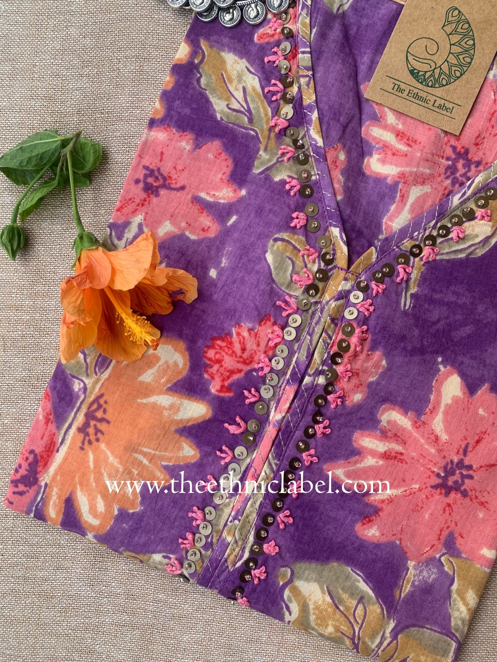 "Lavanya" Hand Work Cotton kurta - Image 3