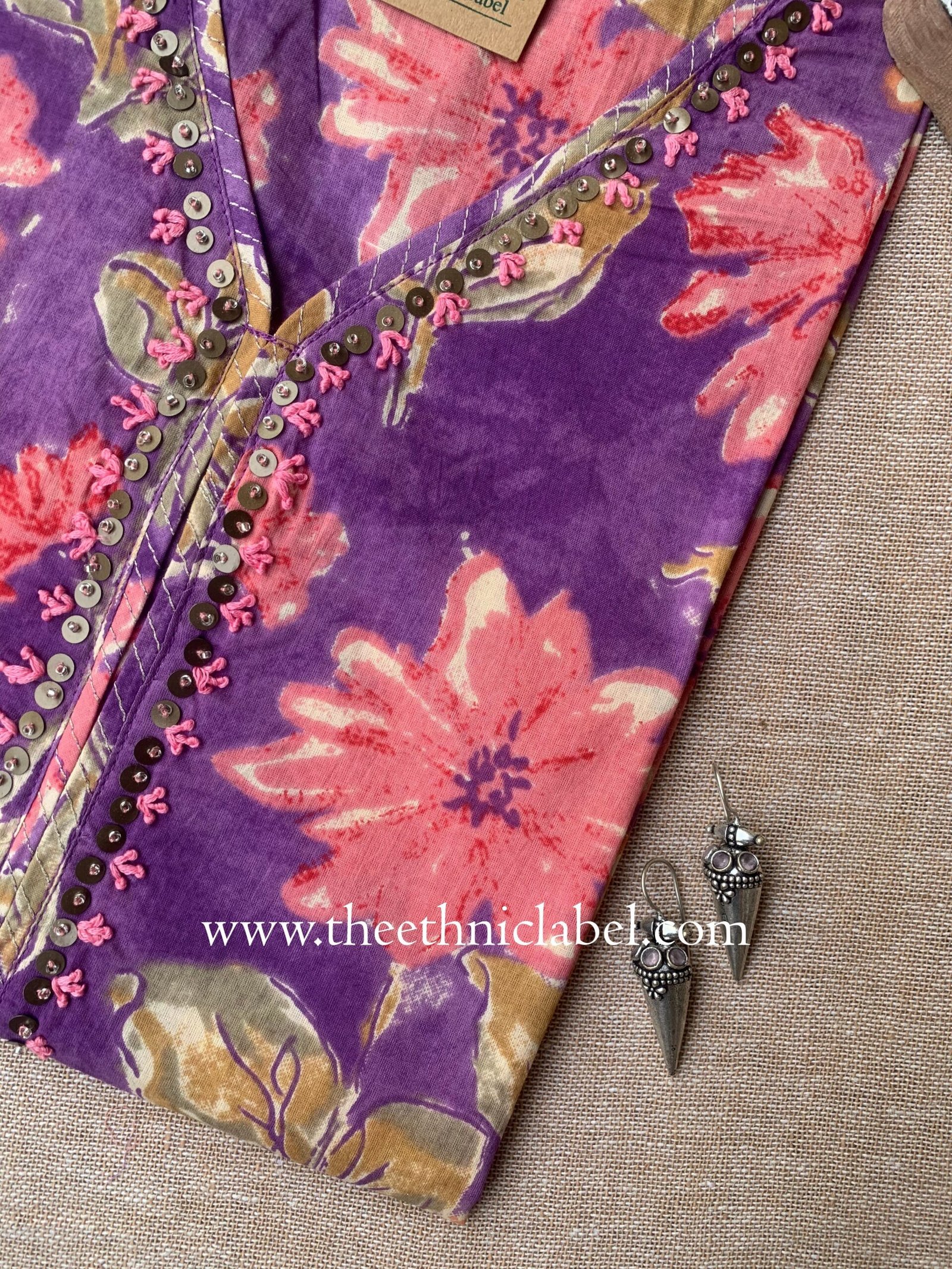 "Lavanya" Hand Work Cotton kurta - Image 2
