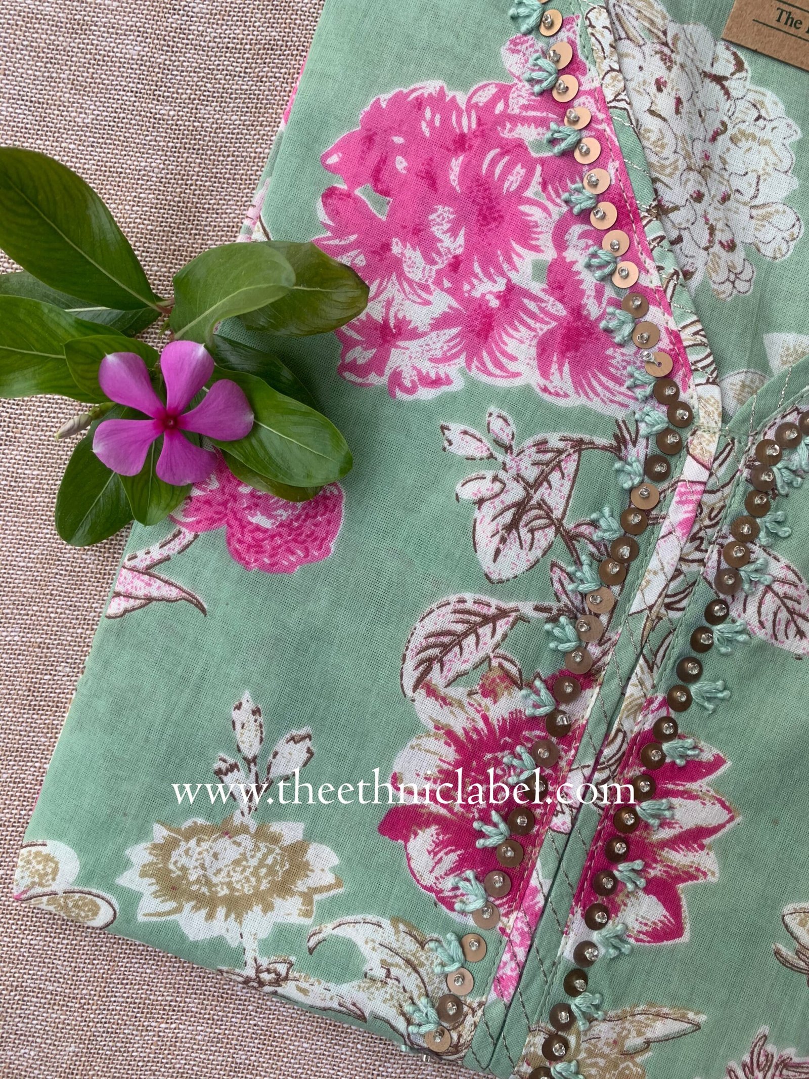 "Nidhi" Hand Work Cotton kurta - Image 4