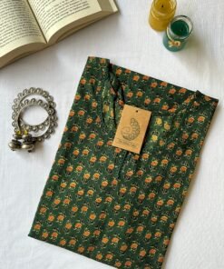 "Veera" ajrakh Hand block printed Cotton kurta