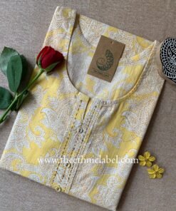 "Maala" Buttoned Cotton kurta