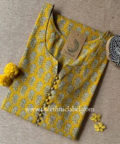 "Drishti" Bagru Hand Block Printed Cotton kurta