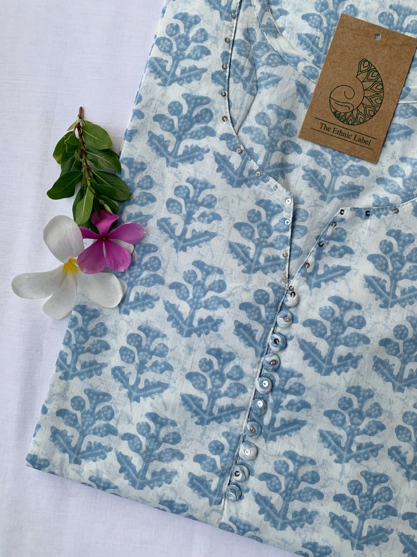 "Cloud" Buttoned Cotton Kurta - XXL - Image 2