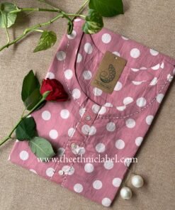 "Baani" Polka Dot Cotton kurta