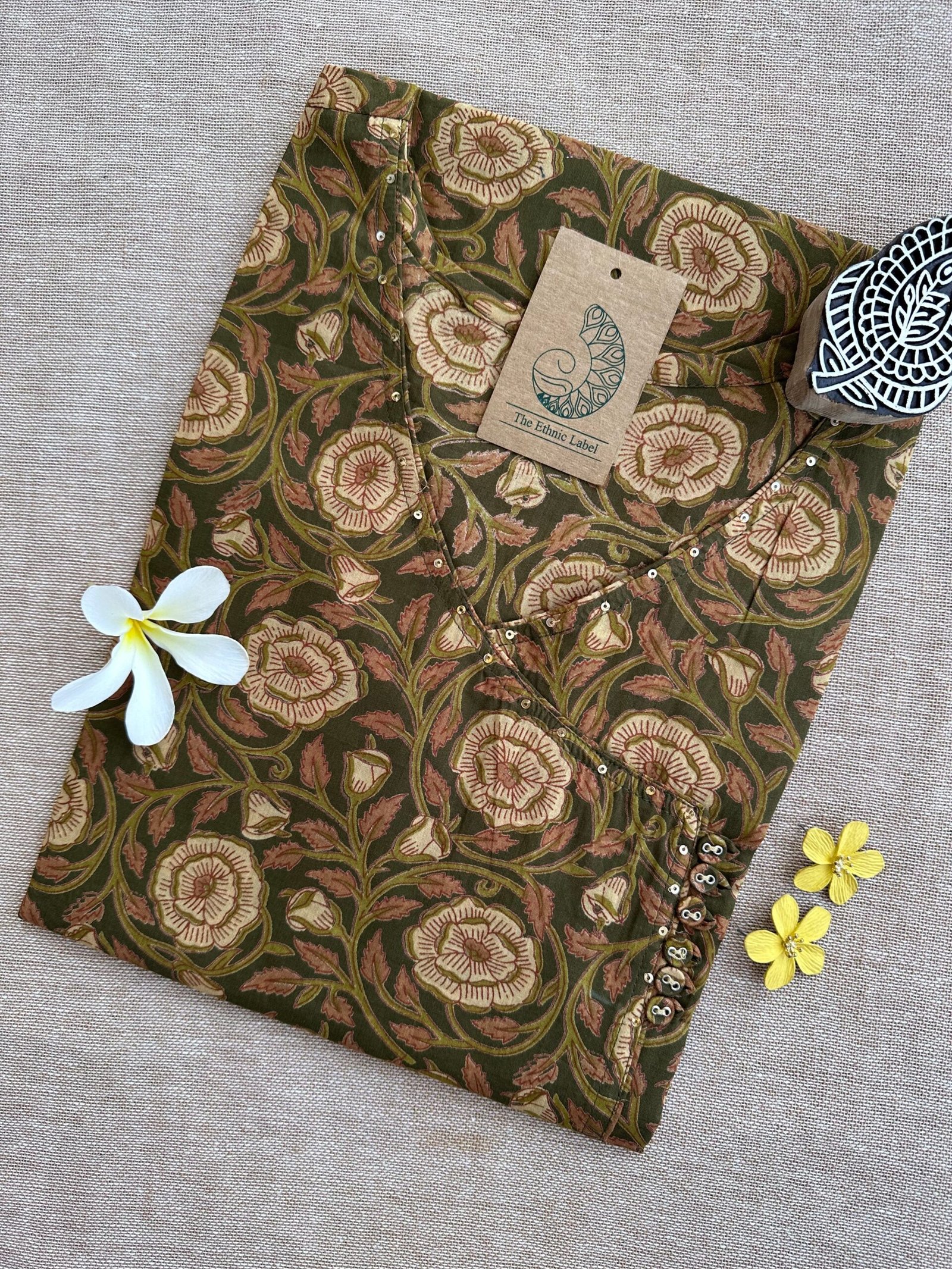 Hayat Hand Block Printed Cotton Kurta