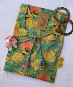"Daffodils" Sanganer Hand Block Printed Tassel Cotton Kurta