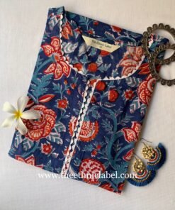 "Rooh" Hand Block Printed Cotton Kurta