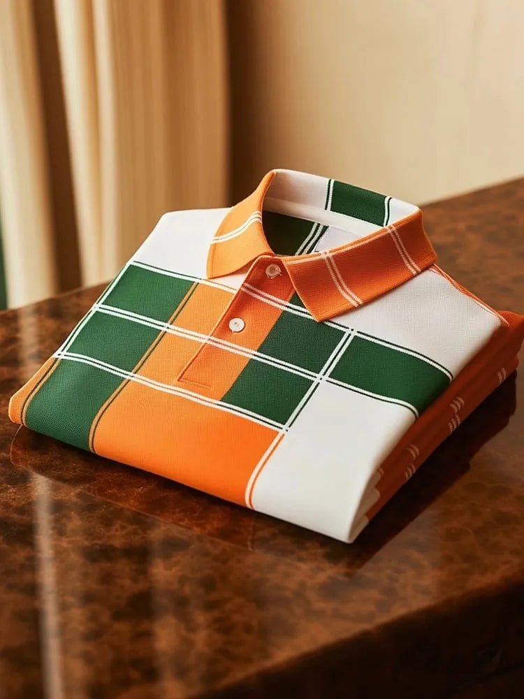 Balltoy Men’s Classic Business Logo Button Short Sleeve Shirt