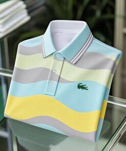 Men’s Classic Business Multicolor Logo Button Short Sleeve