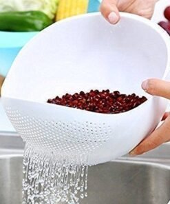 Woogor Rice Pulse for Storing and Straining. Colander Random Colors
