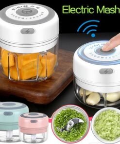 Electric Mini Garlic Chopper Meat Grinder Crusher for Nuts Fruits Vegetable Food