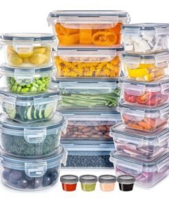 Food Storage Containers with Lids - Plastic Containers with Lids Storage (20 Pack)
