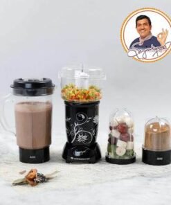 Nutri-Blend Complete Kitchen Machine, 400W, 22000 RPM Mixer-Grinder, Blender, Chopper, Juicer, SS Blades, 4 Unbreakable Jars, 2 Years Warranty, Black