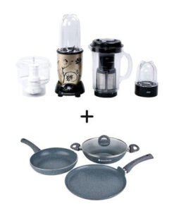 Nutri-Blend Complete Kitchen Machine (Champagne) And Granite Aluminium Nonstick Cookware Set