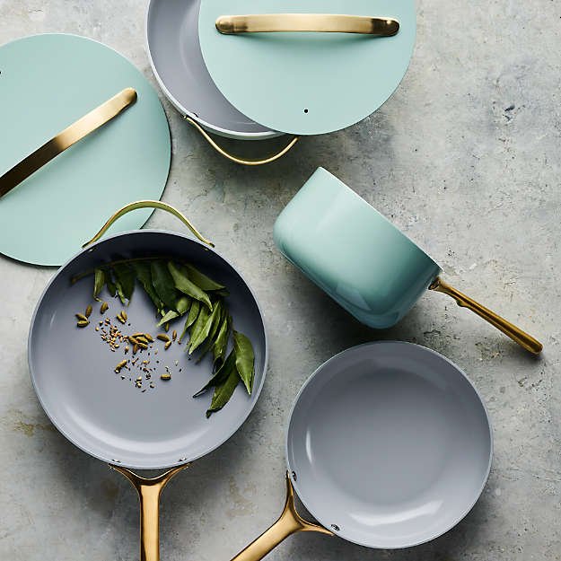 Caraway Home Silt Green 7-Piece Non-Stick Ceramic Cookware Set - Image 3