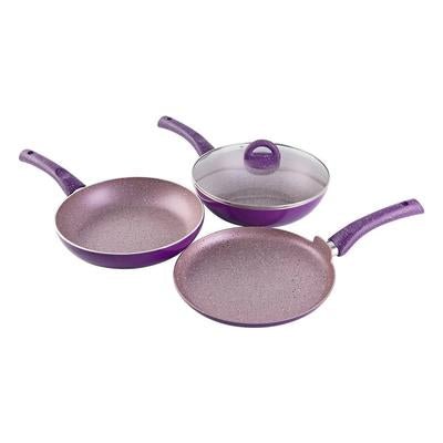 Nutri-Blend Complete Kitchen Machine (Champagne) And Granite Aluminium Nonstick Cookware Set (Purple) - Image 3