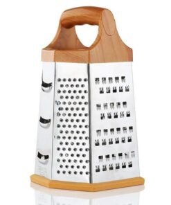 Expresso 6-Sided Stainless Steel Multipurpose Grater and Slicer Wood Finish