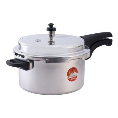 Royal Velvet Aluminium Nonstick Cookware Set (Red) And Ultima Outer Lid Pressure Cooker 5L - Image 3