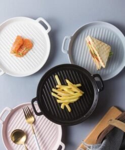 Black Round Baking Plate