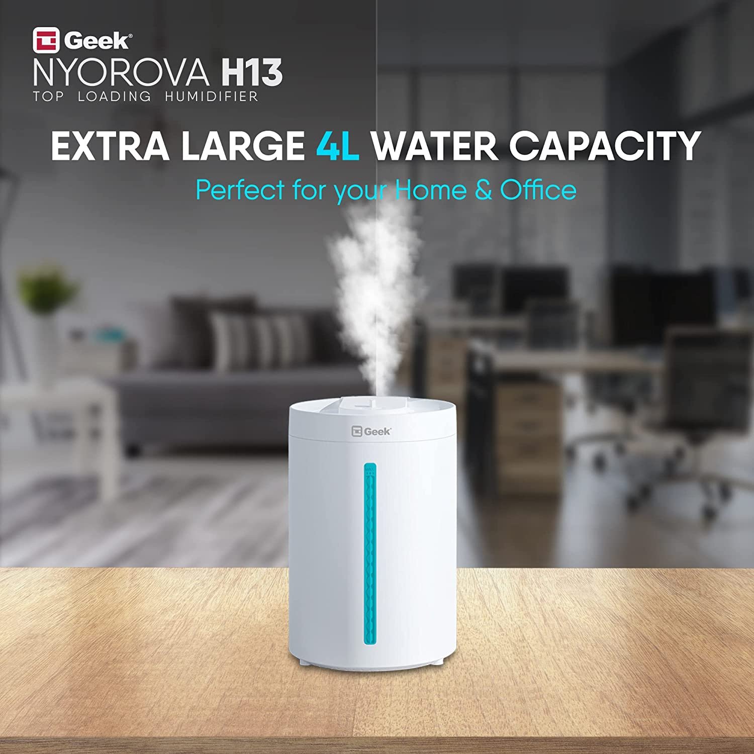 Nyorova H13, 2-IN-1 Digital Ultraviolet Humidifier (4L ) Top Fill - Image 2