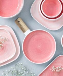 Pink Plate with Handle