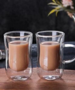 Turkish Style Double Wall Glass Cup set of 2