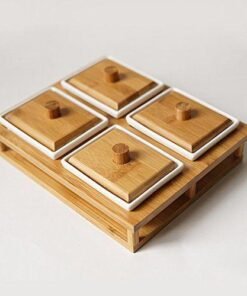 ceramics dried fruit snack boxes snack fruit combo platter bamboo fruit bowl