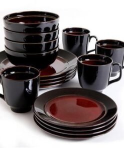 Gibson Studio Villa Mosa 16-Piece Dinnerware Set, Round
