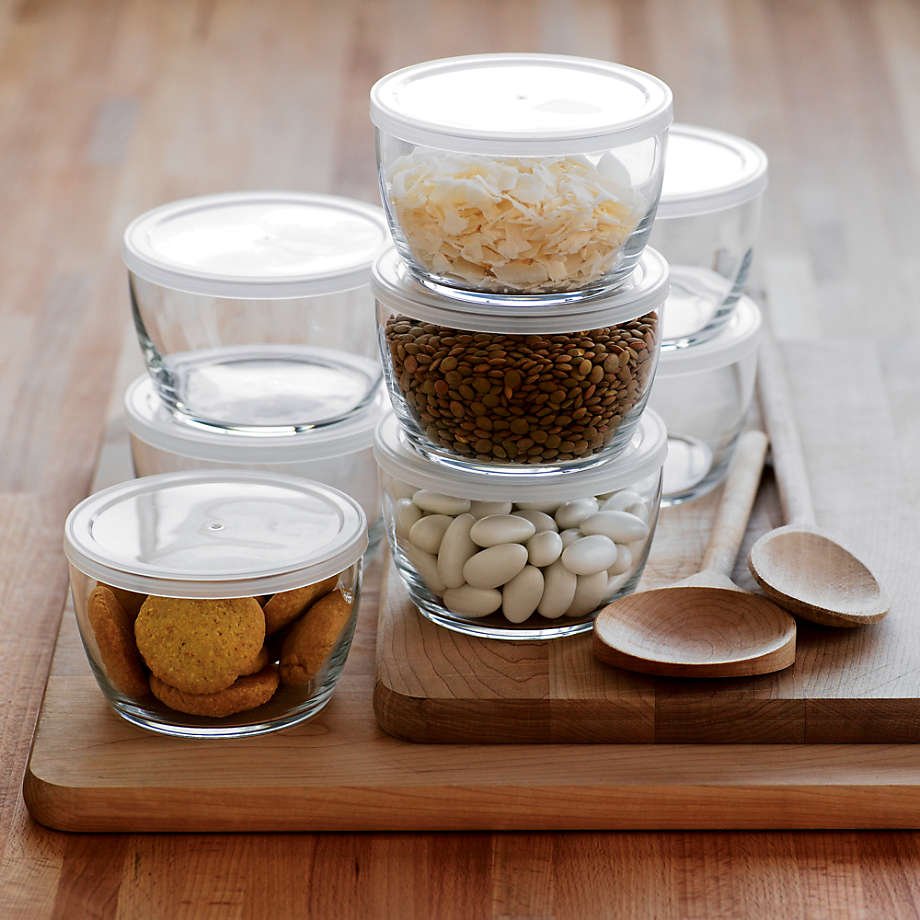 Clear Glass Bowl with Lid Set of 12 - Image 3